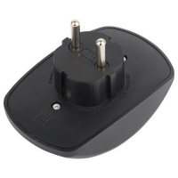 Разветвитель электрический SPx-2-B на 2 розетки без заземл. 10А черн. Эра Б0059720 ТехноИмпульс