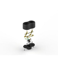 Разветвитель электрический SPx-2e-B на 2 розетки с заземл. 16А черн. Эра Б0059722 ТехноИмпульс