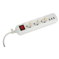 Удлинитель 3х1.5м с заземл. +3xUSBA 10А с выкл. U-3es-1.5m-USB Эра Б0052900 ТехноИмпульс