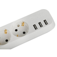 Удлинитель 3х1.5м с заземл. +3xUSBA 10А с выкл. U-3es-1.5m-USB Эра Б0052900 ТехноИмпульс