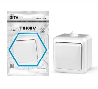 Выключатель 1-кл. ОП Dita IP54 10А 250В бел. TOKOV ELECTRIC TKL-DT-V1-C01-IP54 ТехноИмпульс