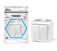 Выключатель 2-кл. ОП Dita IP54 10А 250В бел. TOKOV ELECTRIC TKL-DT-V2-C01-IP54 ТехноИмпульс