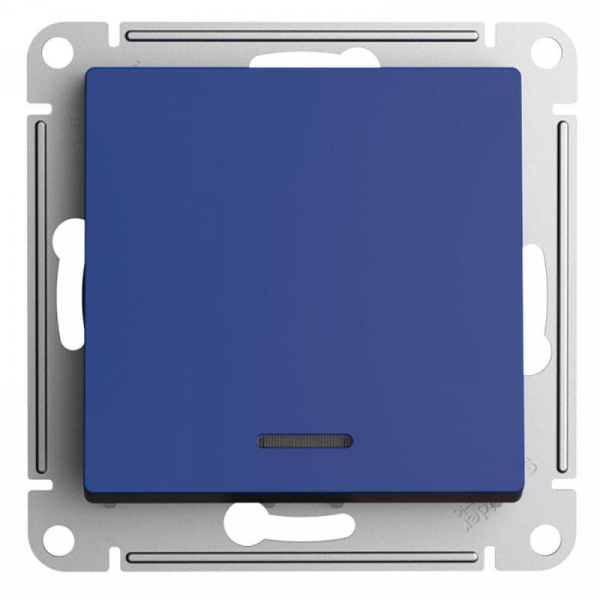 Выключатель 1-кл. AtlasDesign (сх. 1а) 10AX с подсветкой механизм аквамарин SE ATN001113 ТехноИмпульс