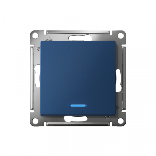 Выключатель 1-кл. AtlasDesign (сх. 1а) 10AX с подсветкой механизм аквамарин SE ATN001113 ТехноИмпульс