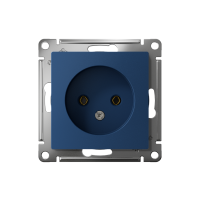 Розетка AtlasDesign 16А без заземл. без шторок механизм аквамарин SE ATN001141 ТехноИмпульс