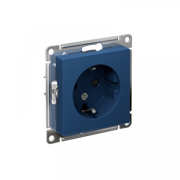 Розетка AtlasDesign 16А с заземл. защ. шторки механизм аквамарин SE ATN001145 ТехноИмпульс