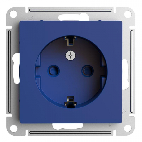 Розетка AtlasDesign 16А с заземл. защ. шторки механизм аквамарин SE ATN001145 ТехноИмпульс