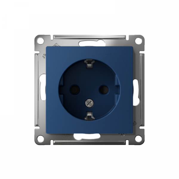 Розетка AtlasDesign 16А с заземл. защ. шторки механизм аквамарин SE ATN001145 ТехноИмпульс