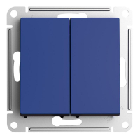 Выключатель 2-кл. AtlasDesign (сх. 5) 10AX механизм аквамарин SE ATN001151 ТехноИмпульс