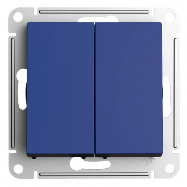 Переключатель 2-кл. AtlasDesign (сх. 6/2) 10AX механизм аквамарин SE ATN001165 ТехноИмпульс