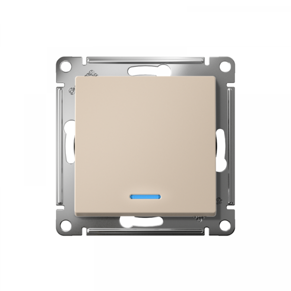 Выключатель 1-кл. AtlasDesign с подсветкой (сх.1а) 10AX мех. песочн. SE ATN001213 ТехноИмпульс