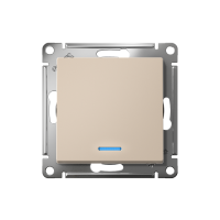 Выключатель 1-кл. AtlasDesign с подсветкой (сх.1а) 10AX мех. песочн. SE ATN001213 ТехноИмпульс
