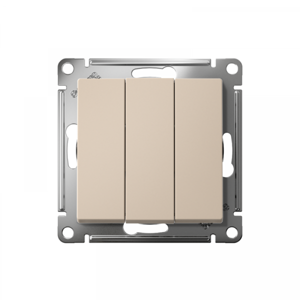 Выключатель 3-кл. AtlasDesign (сх. 1+1+1) 10AX механизм песочн. SE ATN001231 ТехноИмпульс