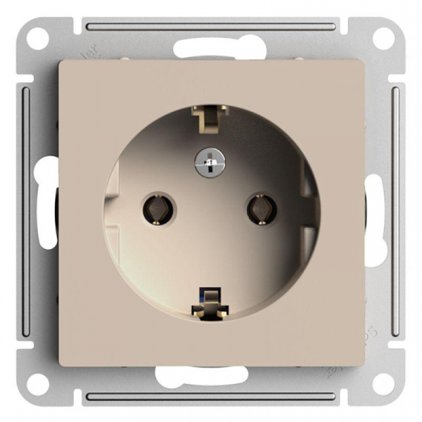 Розетка AtlasDesign 16А с заземл. механизм песочн. SE ATN001243 ТехноИмпульс