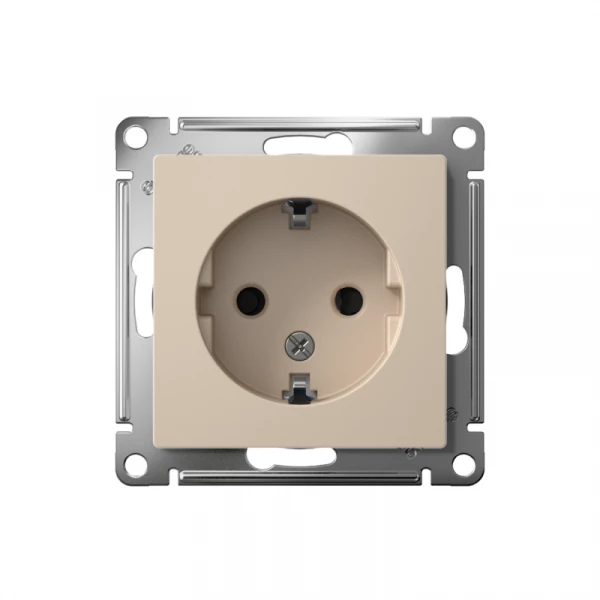 Розетка AtlasDesign 16А с заземл. защ. шторки механизм песочн. SE ATN001245 ТехноИмпульс