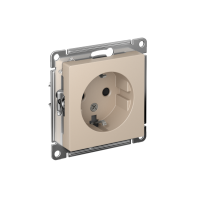 Розетка AtlasDesign 16А с заземл. защ. шторки механизм песочн. SE ATN001245 ТехноИмпульс