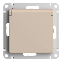 Розетка AtlasDesign 16А IP20 с заземл. защ. шторки с крышкой механизм песочн. SE ATN001246 ТехноИмпульс