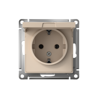 Розетка AtlasDesign 16А IP20 с заземл. защ. шторки с крышкой механизм песочн. SE ATN001246 ТехноИмпульс