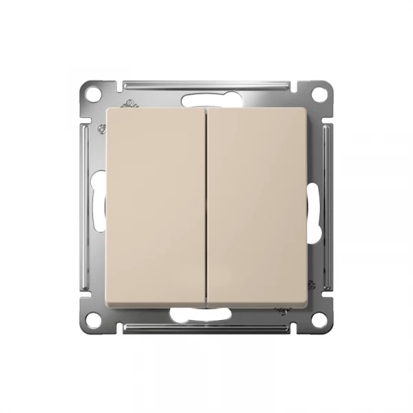 Переключатель проходной 2-кл. СП AtlasDesign 10А (сх. 6/2) 10AX механизм песочн. SE ATN001265 ТехноИмпульс