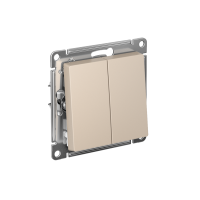 Переключатель проходной 2-кл. СП AtlasDesign 10А (сх. 6/2) 10AX механизм песочн. SE ATN001265 ТехноИмпульс