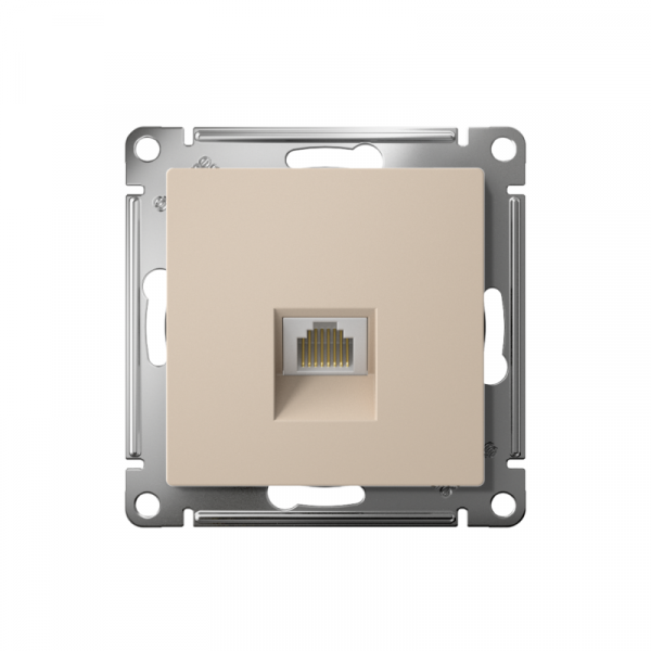 Розетка компьютерная AtlasDesign RJ45 кат.5E механизм песочн. SE ATN001283 ТехноИмпульс