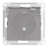 Розетка AtlasDesign Aqua 16А IP44 с заземл. защ. шторки с прозр. крышкой механизм алюм. SE ATN440346 ТехноИмпульс