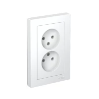 Розетка двойная AtlasDesign без заземл.16А в сборе лотос SE ATN001320 ТехноИмпульс