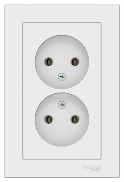 Розетка двойная AtlasDesign без заземл.16А в сборе лотос SE ATN001320 ТехноИмпульс