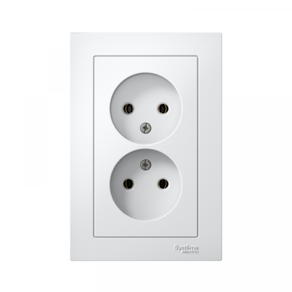Розетка двойная AtlasDesign без заземл.16А в сборе лотос SE ATN001320 ТехноИмпульс