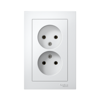 Розетка двойная AtlasDesign без заземл.16А в сборе лотос SE ATN001320 ТехноИмпульс