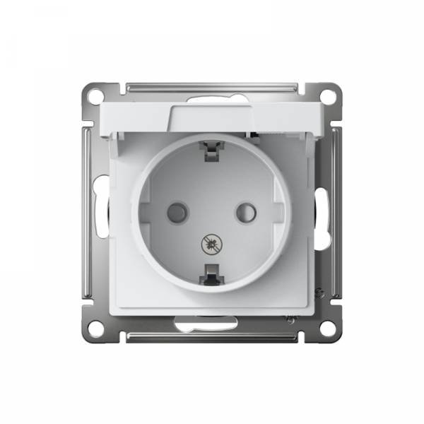 Розетка AtlasDesign 16А IP20 с заземл. защ. шторки с крышкой механизм лотос SE ATN001346 ТехноИмпульс