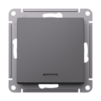 Выключатель 1-кл. AtlasDesign (сх. 1а) 10AX с подсветкой механизм базальт SE ATN001413 ТехноИмпульс