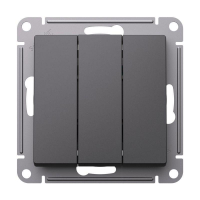 Выключатель 3-кл. AtlasDesign (сх. 1+1+1) 10AX механизм базальт SE ATN001431 ТехноИмпульс
