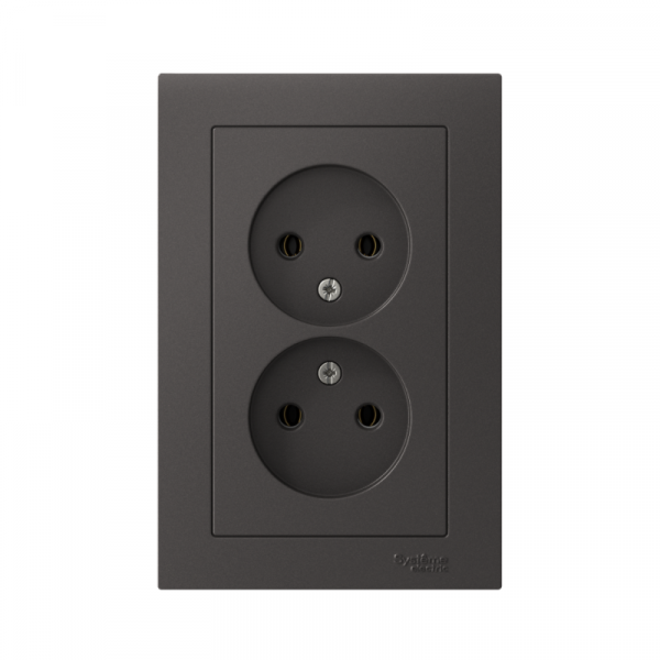 Розетка AtlasDesign 16А без заземл. без шторок механизм базальт SE ATN001441 ТехноИмпульс