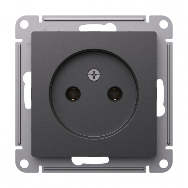 Розетка AtlasDesign 16А без заземл. без шторок механизм базальт SE ATN001441 ТехноИмпульс