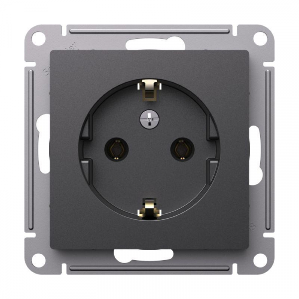 Розетка AtlasDesign 16А с заземл. механизм базальт SE ATN001443 ТехноИмпульс