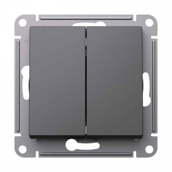 Переключатель 2-кл. AtlasDesign (сх. 6/2) 10AX механизм базальт SE ATN001465 ТехноИмпульс