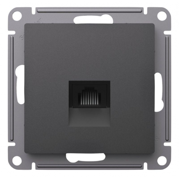 Розетка компьютерная AtlasDesign RJ45 кат.5E механизм базальт SE ATN001483 ТехноИмпульс