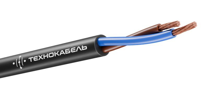 Провод ПВС 2х1.5 380В Ч (бухта) (м) Технокабель 00-00149100 ТехноИмпульс