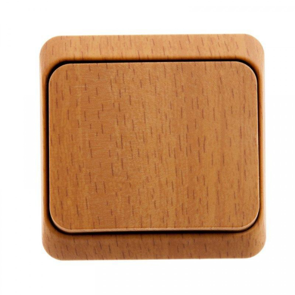 Выключатель 1-кл. ОП Этюд Дача 10А IP20 бук SE BA10-001T ТехноИмпульс