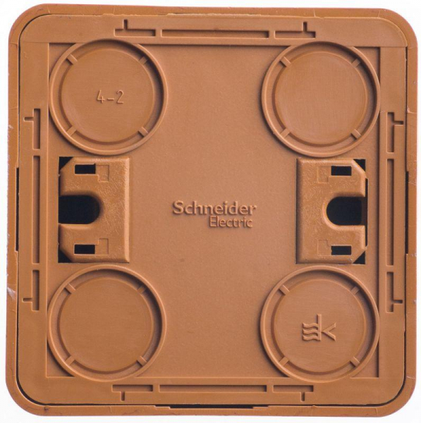 Выключатель 2-кл. ОП Этюд Дача 10А IP20 с подсветкой бук SE BA10-006T ТехноИмпульс