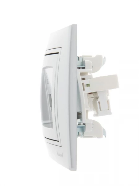 Розетка компьютерная + телефонная 2-м СП Mira RJ45 + RJ11 сер. метал. LEZARD 701-1010-143 ТехноИмпульс