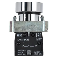 Кнопка LAY5-BA31 1НО без подсветки зел. KARAT IEK BBT60-BA-K06 ТехноИмпульс