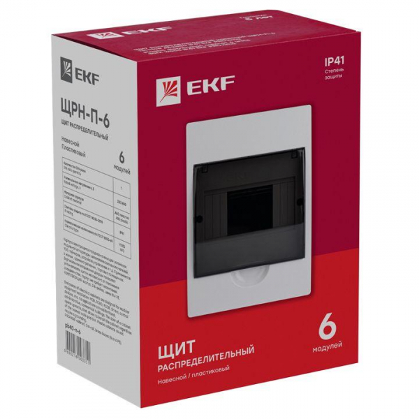 Щит ЩРН-П-6 IP41 EKF pb40-n-6 ТехноИмпульс