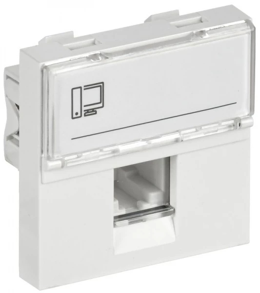 Розетка компьютерная 2мод. РКИ-20-00-П RJ45 кат.5E UTP механизм PRIMER IEK CKK-40D-RI2-K01 ТехноИмпульс