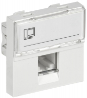 Розетка компьютерная 2мод. РКИ-20-00-П RJ45 кат.5E UTP механизм PRIMER IEK CKK-40D-RI2-K01 ТехноИмпульс