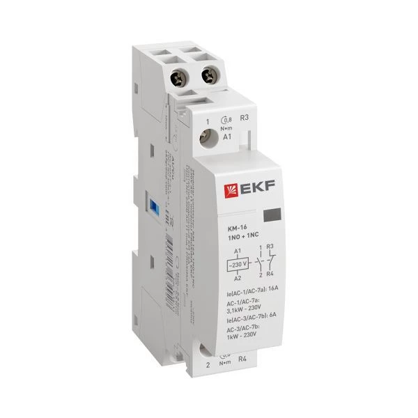 Контактор модульный КМ 16А NО+NC (1 мод.) EKF km-1-16-11 ТехноИмпульс