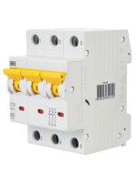 Выключатель автоматический модульный 3п C 10А 6кА ВА47-60M KARAT IEK MVA31-3-010-C ТехноИмпульс