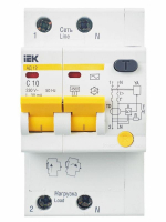 Выключатель автоматический дифференциального тока 2п C 10А 30мА тип AC 4.5кА АД-12 KARAT IEK MAD10-2-010-C-030 ТехноИмпульс