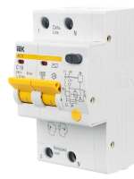 Выключатель автоматический дифференциального тока 2п C 16А 30мА тип AC 4.5кА АД-12 KARAT IEK MAD10-2-016-C-030 ТехноИмпульс